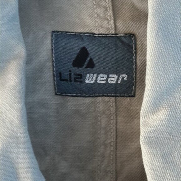 Liz Wear by Liz Claiborne Vintage Jumpsuit Beige Small Button Front Retro - Picture 3 of 4